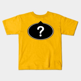 Speech Bubble - Question - Black Kids T-Shirt